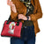 Malta Shoulder Handbag with Red White Swirl Design - Wonder Print Shop