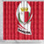 Malta Shower Curtain with Red White Swirl Design - Wonder Print Shop