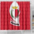 Malta Shower Curtain with Red White Swirl Design - Wonder Print Shop