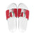 Malta Slide Sandals with Red White Swirl Design - Wonder Print Shop