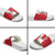 Malta Slide Sandals with Red White Swirl Design - Wonder Print Shop