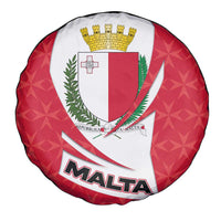 Malta Spare Tire Cover with Red White Swirl Design - Wonder Print Shop