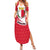 Malta Summer Maxi Dress with Red White Swirl Design - Wonder Print Shop