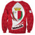Malta Sweatshirt with Red White Swirl Design - Wonder Print Shop