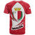 Malta T Shirt with Red White Swirl Design - Wonder Print Shop
