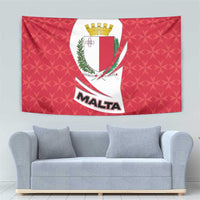 Malta Tapestry with Red White Swirl Design - Wonder Print Shop