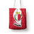 Malta Tote Bag with Red White Swirl Design - Wonder Print Shop