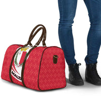 Malta Travel Bag with Red White Swirl Design - Wonder Print Shop