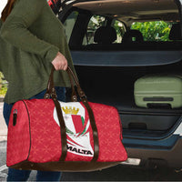 Malta Travel Bag with Red White Swirl Design - Wonder Print Shop