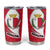 Malta Tumbler Cup with Red White Swirl Design - Wonder Print Shop