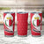 Malta Tumbler Cup with Red White Swirl Design - Wonder Print Shop