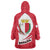 Malta Wearable Blanket Hoodie with Red White Swirl Design - Wonder Print Shop