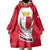 Malta Wearable Blanket Hoodie with Red White Swirl Design - Wonder Print Shop