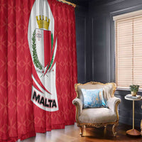 Malta Window Curtain with Red White Swirl Design - Wonder Print Shop