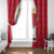 Malta Window Curtain with Red White Swirl Design - Wonder Print Shop