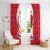 Malta Window Curtain with Red White Swirl Design - Wonder Print Shop