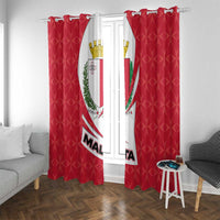 Malta Window Curtain with Red White Swirl Design - Wonder Print Shop