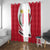 Malta Window Curtain with Red White Swirl Design - Wonder Print Shop
