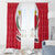 Malta Window Curtain with Red White Swirl Design - Wonder Print Shop