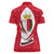 Malta Women Polo Shirt with Red White Swirl Design - Wonder Print Shop
