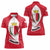 Malta Women Polo Shirt with Red White Swirl Design - Wonder Print Shop
