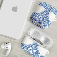 Malta AirPods Case with Blue White Tile Design and Maltese Cross Pattern - Wonder Print Shop