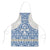 Malta Apron with Blue White Tile Design and Maltese Cross Pattern - Wonder Print Shop