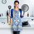 Malta Apron with Blue White Tile Design and Maltese Cross Pattern - Wonder Print Shop