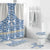 Malta Bathroom Set with Blue White Tile Design and Maltese Cross Pattern - Wonder Print Shop
