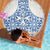 Malta Beach Blanket with Blue White Tile Design and Maltese Cross Pattern - Wonder Print Shop