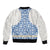 Malta Bomber Jacket with Blue White Tile Design and Maltese Cross Pattern - Wonder Print Shop