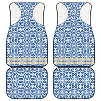 Malta Car Mats with Blue White Tile Design and Maltese Cross Pattern - Wonder Print Shop