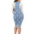 Malta Family Matching Long Sleeve Bodycon Dress and Hawaiian Shirt with Blue White Tile Design and Maltese Cross Pattern - Wonder Print Shop