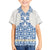 Malta Family Matching Long Sleeve Bodycon Dress and Hawaiian Shirt with Blue White Tile Design and Maltese Cross Pattern - Wonder Print Shop