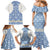 Malta Family Matching Mermaid Dress and Hawaiian Shirt with Blue White Tile Design and Maltese Cross Pattern - Wonder Print Shop