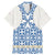 Malta Family Matching Mermaid Dress and Hawaiian Shirt with Blue White Tile Design and Maltese Cross Pattern - Wonder Print Shop