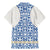 Malta Family Matching Mermaid Dress and Hawaiian Shirt with Blue White Tile Design and Maltese Cross Pattern - Wonder Print Shop