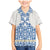 Malta Family Matching Mermaid Dress and Hawaiian Shirt with Blue White Tile Design and Maltese Cross Pattern - Wonder Print Shop