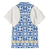 Malta Family Matching Off The Shoulder Long Sleeve Dress and Hawaiian Shirt with Blue White Tile Design and Maltese Cross Pattern - Wonder Print Shop