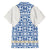 Malta Family Matching Short Sleeve Bodycon Dress and Hawaiian Shirt with Blue White Tile Design and Maltese Cross Pattern - Wonder Print Shop