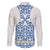 Malta Family Matching Short Sleeve Bodycon Dress and Hawaiian Shirt with Blue White Tile Design and Maltese Cross Pattern - Wonder Print Shop