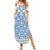 Malta Family Matching Summer Maxi Dress and Hawaiian Shirt with Blue White Tile Design and Maltese Cross Pattern - Wonder Print Shop