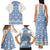 Malta Family Matching Tank Maxi Dress and Hawaiian Shirt with Blue White Tile Design and Maltese Cross Pattern - Wonder Print Shop