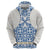 Malta Hoodie with Blue White Tile Design and Maltese Cross Pattern - Wonder Print Shop