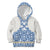 Malta Kid Hoodie with Blue White Tile Design and Maltese Cross Pattern - Wonder Print Shop