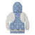 Malta Kid Hoodie with Blue White Tile Design and Maltese Cross Pattern - Wonder Print Shop