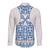 Malta Long Sleeve Button Shirt with Blue White Tile Design and Maltese Cross Pattern - Wonder Print Shop