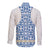 Malta Long Sleeve Button Shirt with Blue White Tile Design and Maltese Cross Pattern - Wonder Print Shop