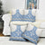 Malta Pillow Cover with Blue White Tile Design and Maltese Cross Pattern - Wonder Print Shop