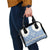 Malta Shoulder Handbag with Blue White Tile Design and Maltese Cross Pattern - Wonder Print Shop